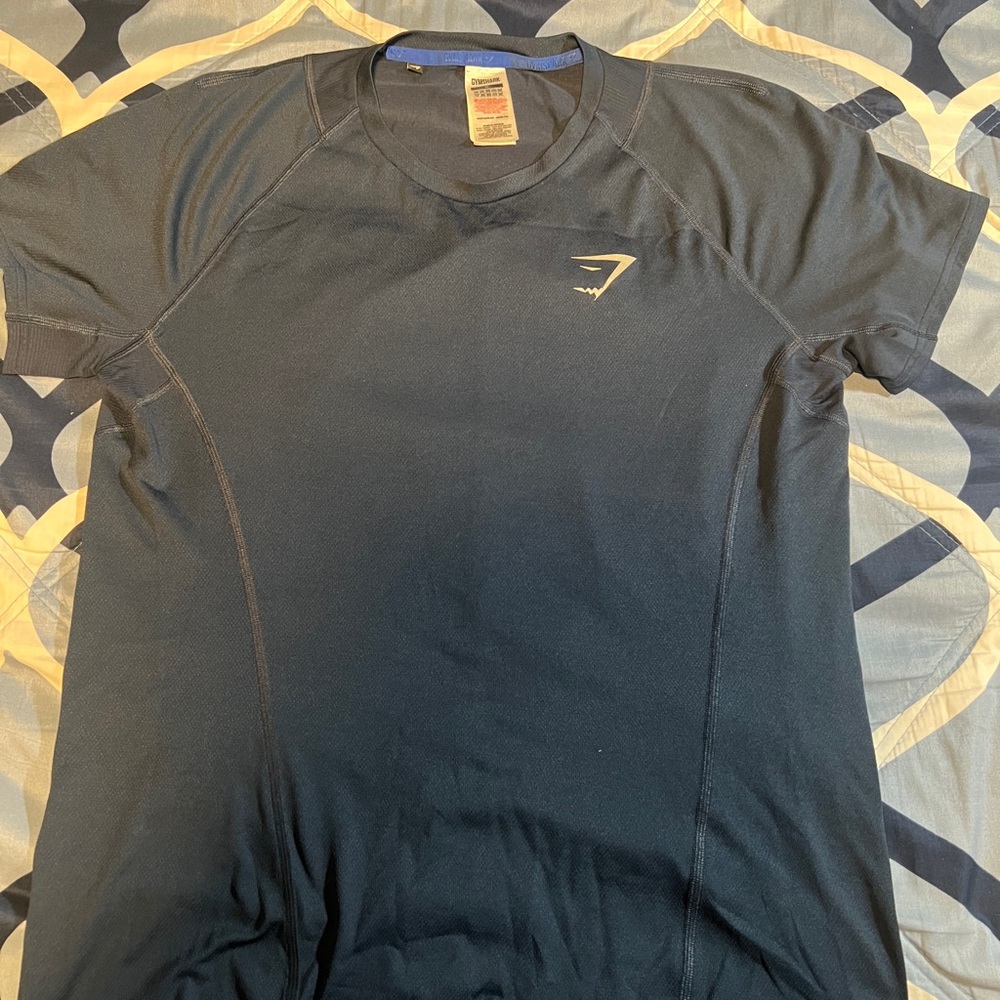 Gymshark Men's Dark Blue Athletic Tee